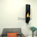 Diseño de chimenea central montada en la pared interior